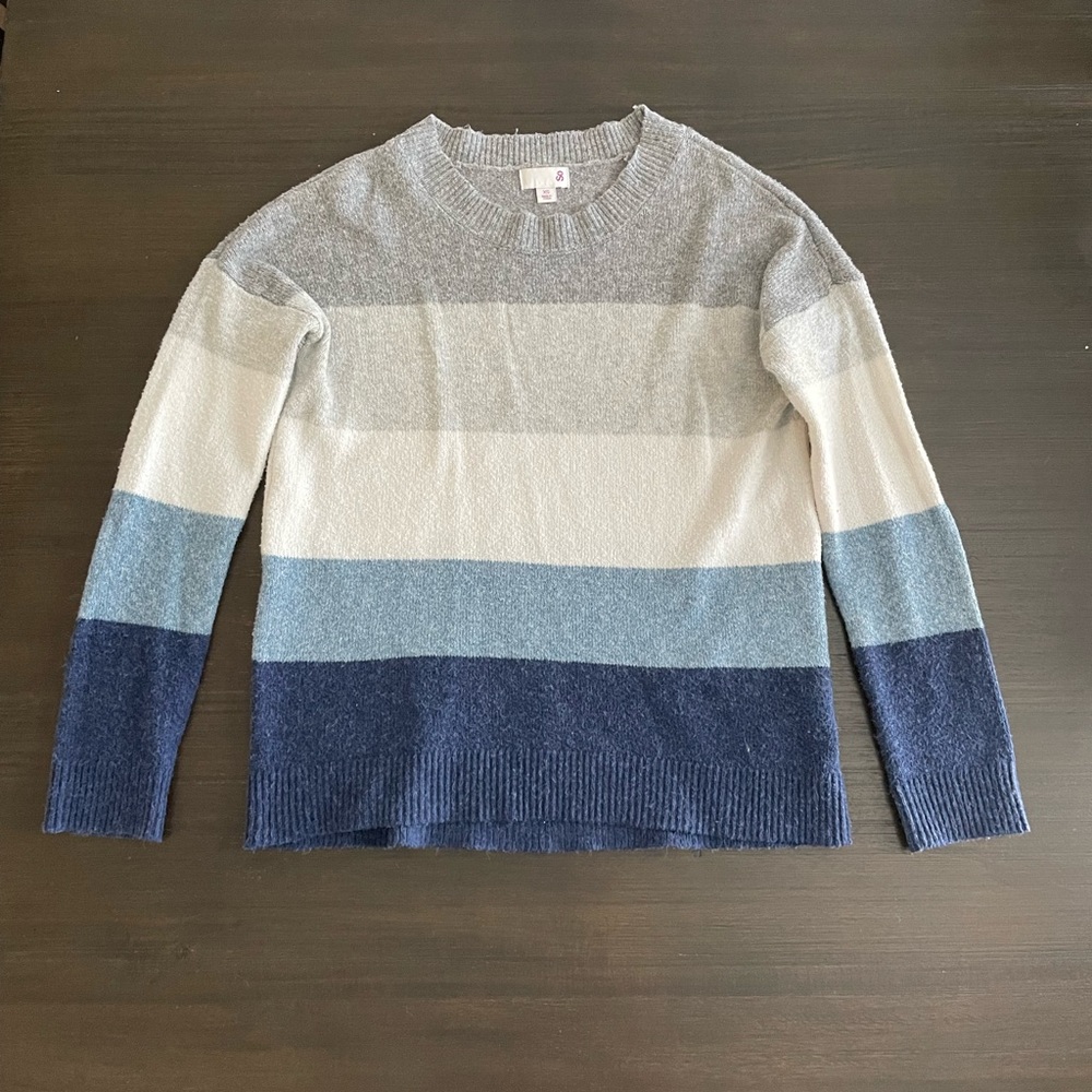 So Crew Neck Color Block Sweater